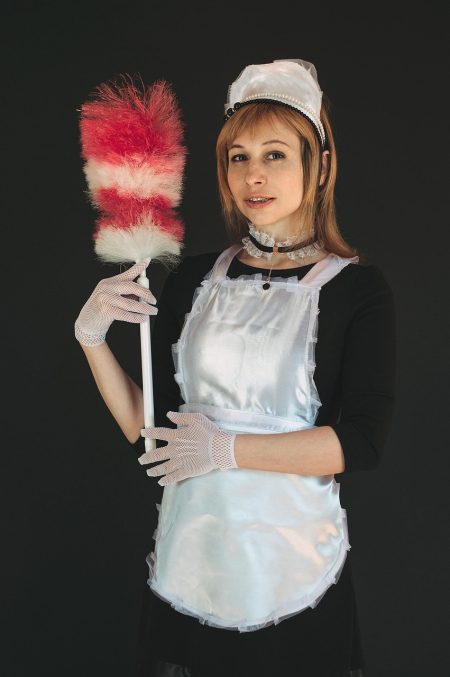 maid, uniform, apron, pipidaster, cleaning brush, cosplay, girl, woman, cleaning, cap, housekeeper, pose, portrait, maid, maid, maid, maid, maid, cosplay