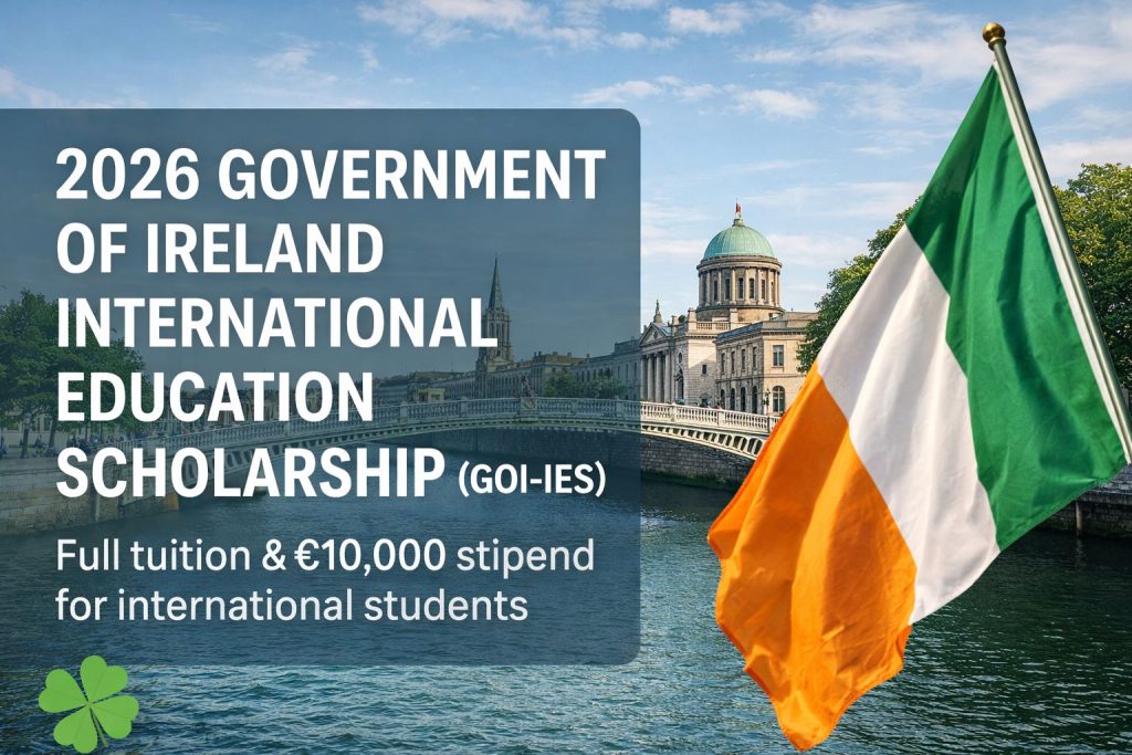 Fully Funded Government of Ireland International Education Scholarship 2026 (GOI-IES)