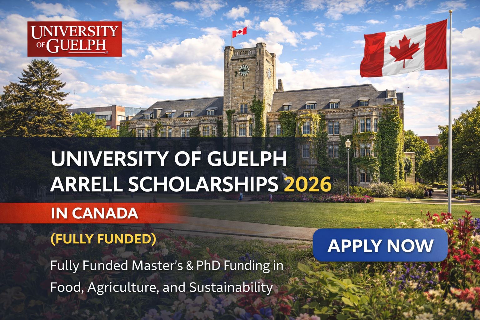 University of Guelph Arrell Scholarships 2026 (Canada)